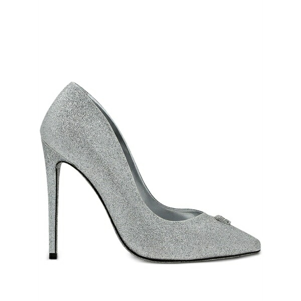 フィリップ飾り気の無い レディース パンプス シューズ 120粍 glittered pumps Silver