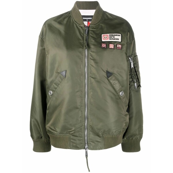 ディースクエアード レディース 上衣＆上衣 アウター Patch-detail bomber jacket Green