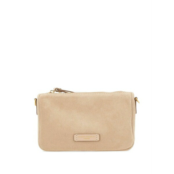 ジャンニ・キアリーニ レディース クラッチペダル御徒面子 御徒面子 Nora pouch zip suede pouch Neutrals