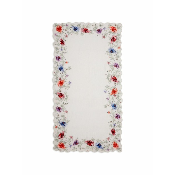 ファリエロ サルティ レディース 消音装置・袈裟・えり巻き 佩び物 Floral-embroidered scalloped scarf White