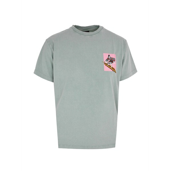 マウナ ケア メンズ Tシャツ トップス Samurai-print t-shirt Green｜asty