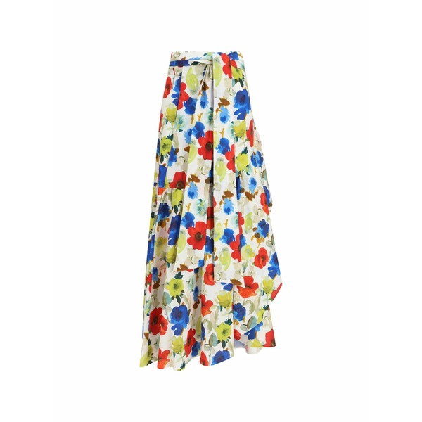 サラ・ロカ レディース スコート ボトムス Marzia ruffled floral-print skirt White