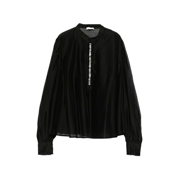リュージョー レディース シャツ トップス Embellished blouse Black｜asty
