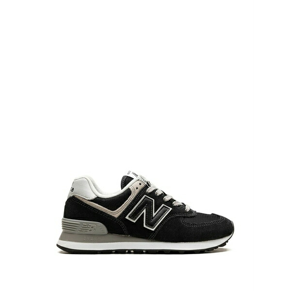 ニュー平衡にする レディース スニーカー シューズ 574 panelled low-top sneakers Black