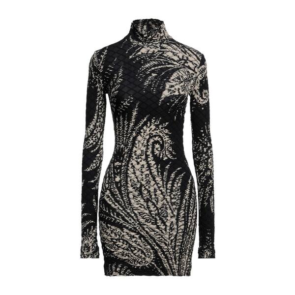【送料無料】 エトロ レディース ワンピース トップス Mini dresses Black|asty