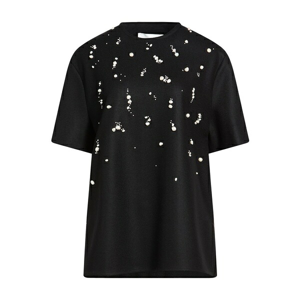 【送料無料】 ジル・サンダー レディース Tシャツ トップス T-shirts Black|asty