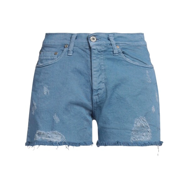 【送料無料】 プリーズ レディース デニムパンツ ボトムス Denim shorts Blue