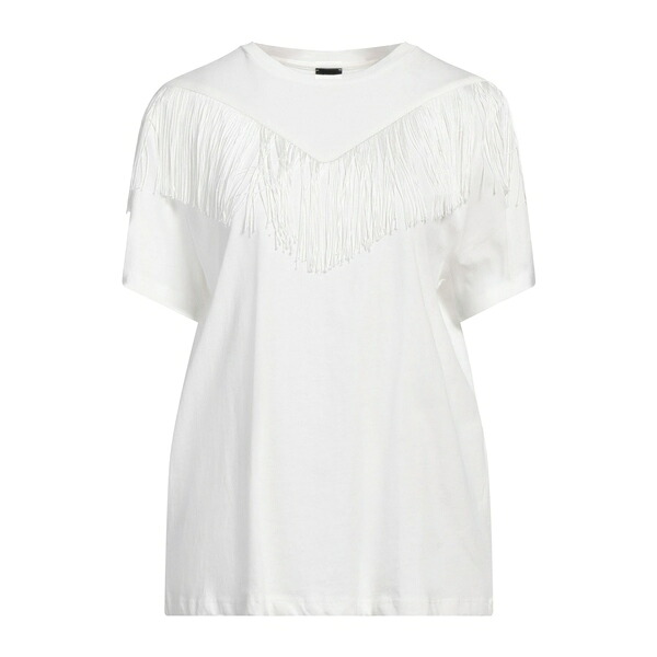 【送料無料】 ピンコ レディース Tシャツ トップス T-shirts White|asty