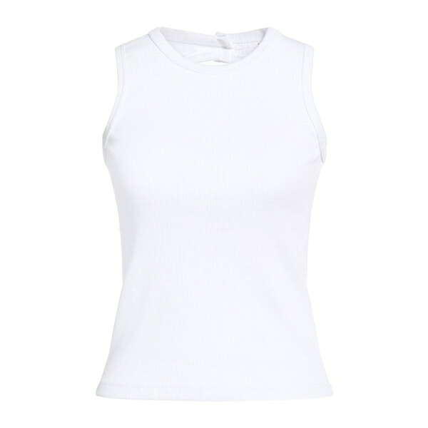 【送料無料】 メイメイジェイ レディース Tシャツ トップス Tank tops White|asty