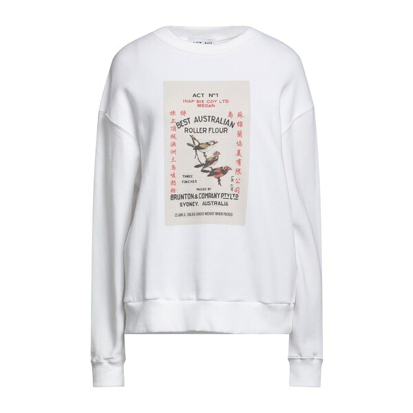 【送料無料】 アクト ナンバー ワン レディース パーカー・スウェットシャツ アウター Sweatshirts White