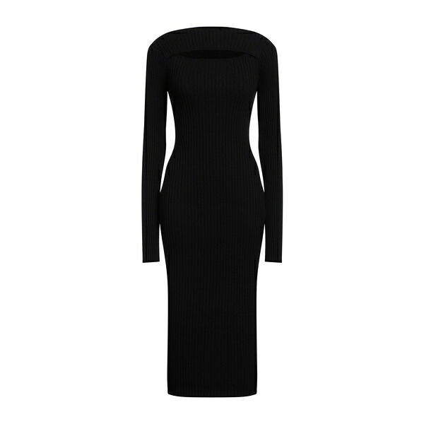 【送料無料】 アニービン レディース ワンピース トップス Midi dresses Black