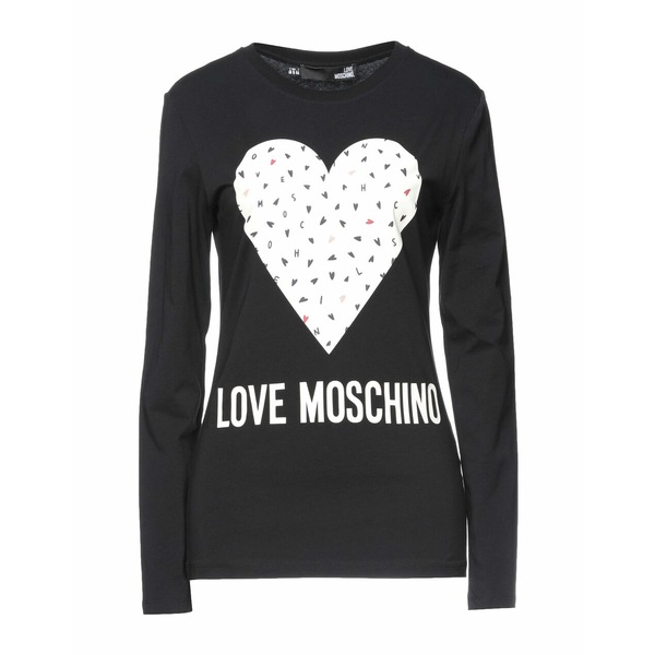 ラブ モスキーノ LOVE MOSCHINO レディース Tシャツ トップス T-shirts Black 60%OFF!