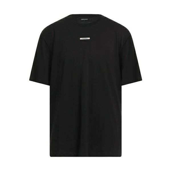 【貨物輸送無料】 ディースクエアード メンズ ティーシャツ トップス T-shirts Black トップス-メンズファッション-Tシャツ・カットソー