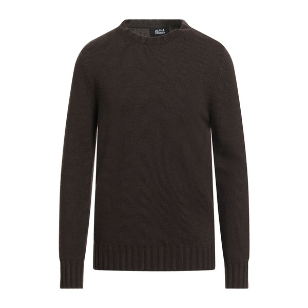【貨物輸送無料】 アルファス テューディオ メンズ 編み物\u0026スウェーター アウター Sweaters Brown