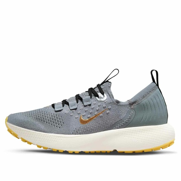 Nike ナイキ レディース スニーカー  【(WMNS) Nike React Escape Run Flyknit \u0027Cool Grey Metallic Gold Coin\u0027 DC4269-003】  大いさ US_8.5(25.5糎)