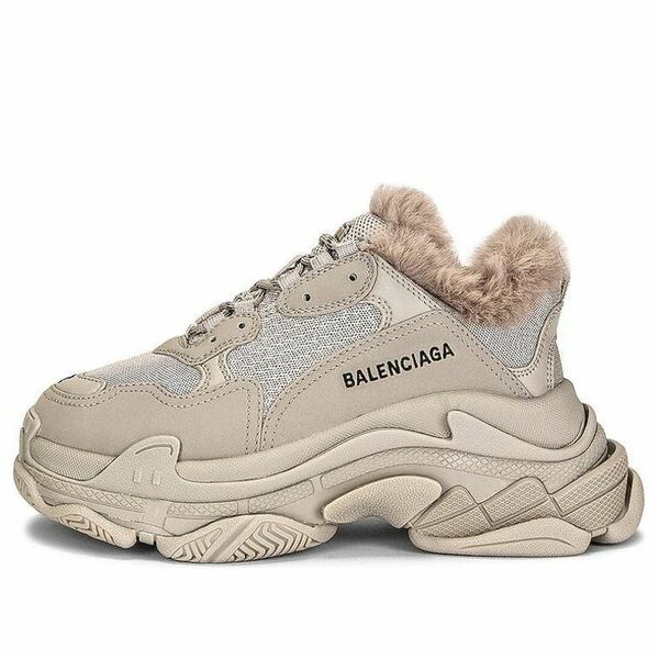 Balenciaga バレンシアガ レディース スニーカー 【(WMNS) Balenciaga Triple S 'Fake Fur - Beige' 668562W3CQ59710】 サイズ US_5(22.0cm)|asty