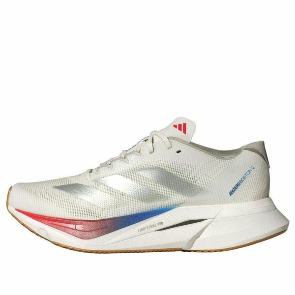 adidas アディダス レディース スニーカー  【(WMNS) adidas Adizero Boston 12 \u0027Core White Matte Silver Pure Ruby\u0027 JI4480】  大きさ US_W_10.5