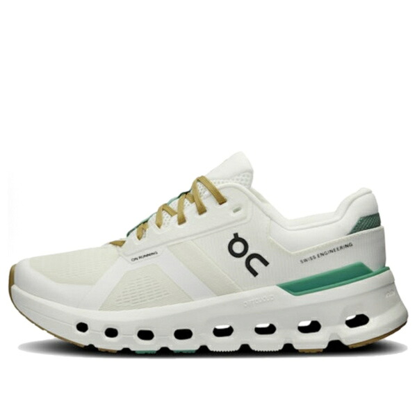On Running オン 駈けっくら レディース スニーカー  【(WMNS) On Running Cloudrunner 2 \u0027White Green\u0027 3WE10134433】  大きさ US_W_11