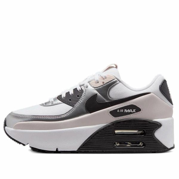 Nike ナイキ レディース スニーカー  【(WMNS) Nike Air Max 90 LV8 \u0027White Metallic Silver Black\u0027 IB0170-100】  大きさ US_W_10.5