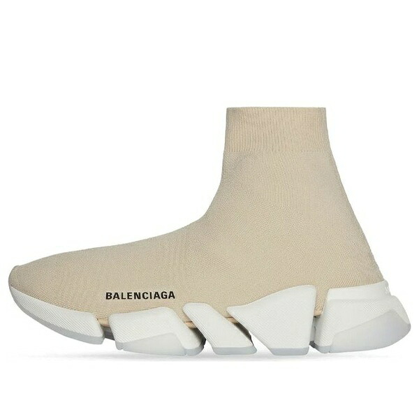 Balenciaga バレンシアガ レディース スニーカー  【(WMNS) Balenciaga Speed 2.0 Trainers \u0027Rib-Knit Light Beige\u0027 654045W2DI29195】  大いさ US_8(25.0糎)