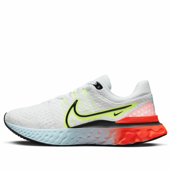 Nike ナイキ レディース スニーカー 【(WMNS) Nike React Infinity Run Flyknit 3 'White Volt' DX3351-100】 サイズ US_9.5(26.5cm)|asty