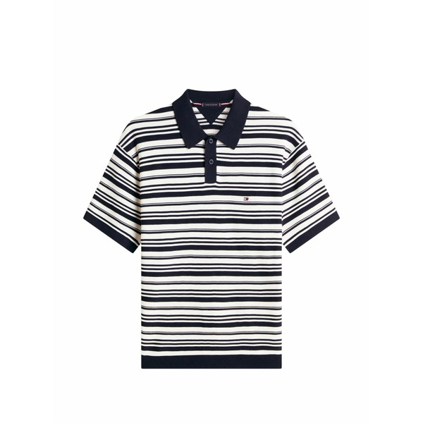 トミー ヒルフィガー メンズ スポーツシャツ トップス Striped polo shirt Blue