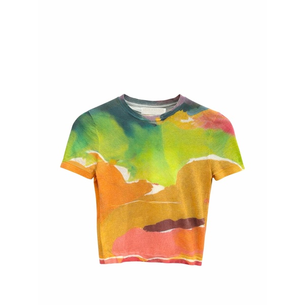 ウラ・ジョンソン レディース ティーシャツ トップス Sana patterned t-shirt Orange