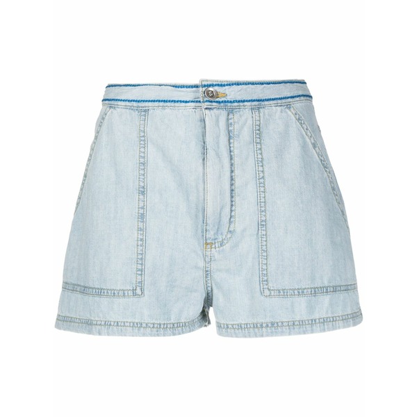 マルニ レディース 心地好いズボン下 ボトムス Embroidered-logo denim shorts Blue