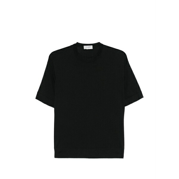 ジョンスメドレー レディース プルオーバー トップス Danby fine-knit t-shirt  Black