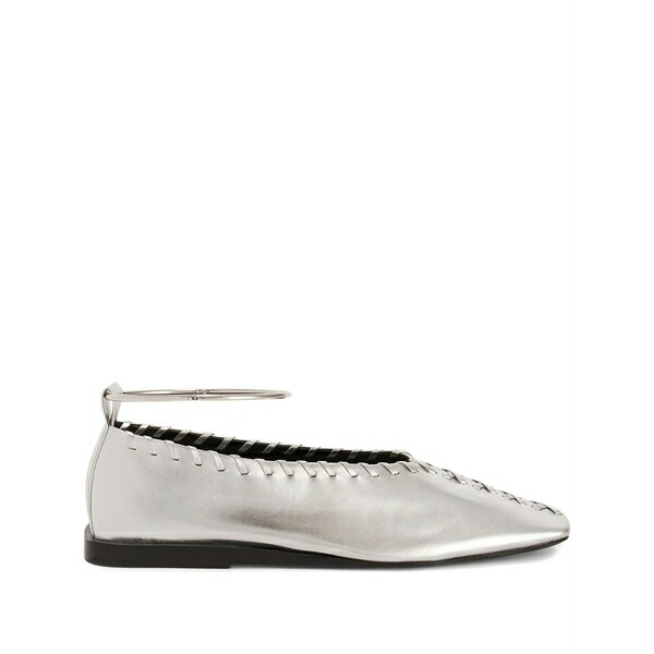 ジル・サンダー レディース サンダル シューズ Metallic ballet flats Silver｜asty
