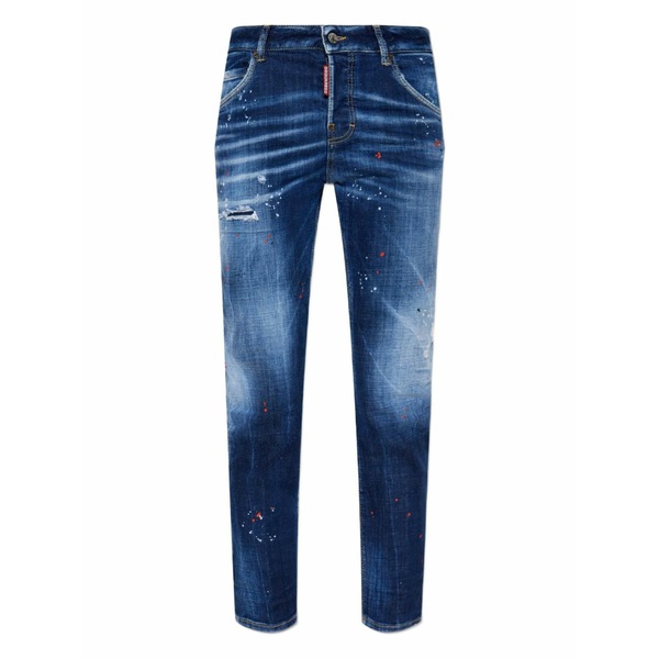ディースクエアード レディース デニムパンツ ボトムス Whiskering-effect skinny jeans Blue｜asty