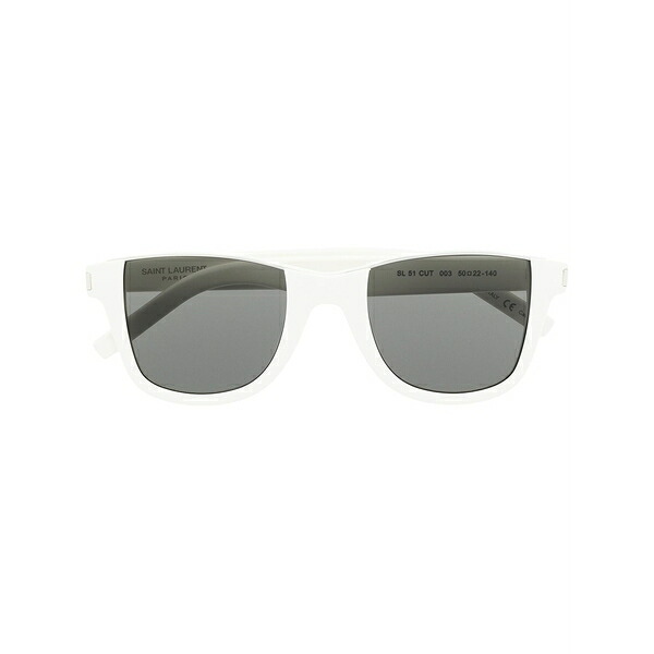 サンローラン アイウェア レディース 黒眼鏡＆アイウェア 付属物 Cut-away square-frame sunglasses White