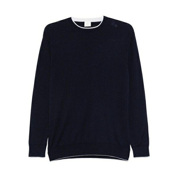 イレブンティ メンズ ニット&セーター アウター Round-neck sweater Blue|asty