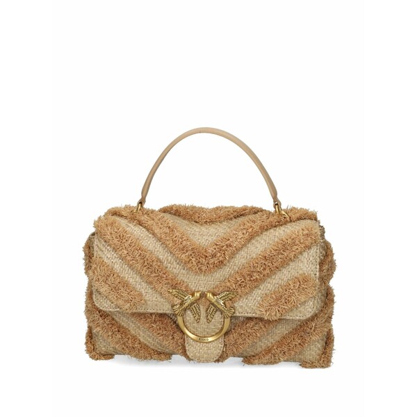 ピンコ レディース ショルダーバッグ バッグ Fringed chevron shoulder bag Neutrals
