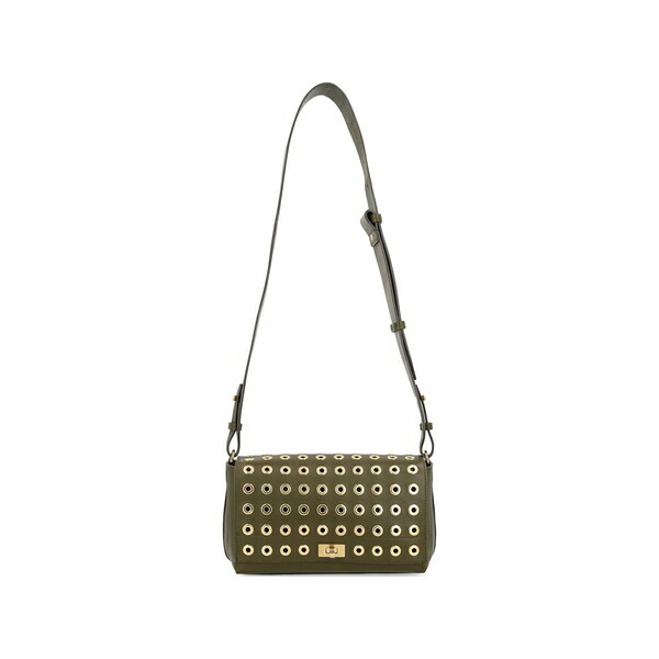 アニヤハインドマーチ レディース ショルダーバッグ 御徒面子 Eyelet-detail shoulder bag Green