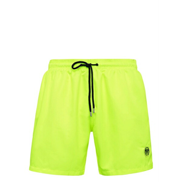 フィリップ飾り気の無い メンズ 心地よいズボン下 ボトムス Appliqu??-logo swim shorts Yellow
