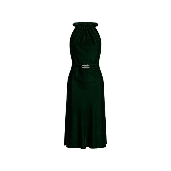 ラルフローレン レディース ワンピース トップス Belted midi dress Green｜asty