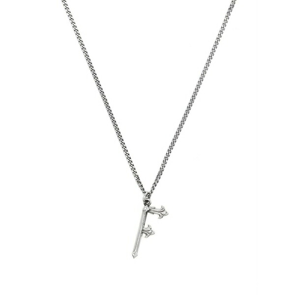 エマニュエレ ビコッキ メンズ ネックレス・チョーカー アクセサリー Alphabet pendant necklace Silver｜asty