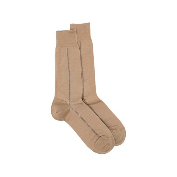 ゼニア メンズ ソックス アンダー御召しもの Tonal-stitching socks Neutrals