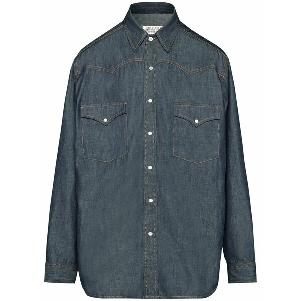 マルタンマルジェラ メンズ プルオーバー トップス Long-sleeve denim shirt Blue