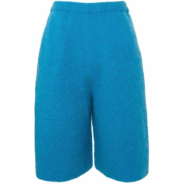 J.W.アンダーソン レディース カジュアルパンツ ボトムス Logo-appliqu?? knit bermuda shorts Blue｜asty