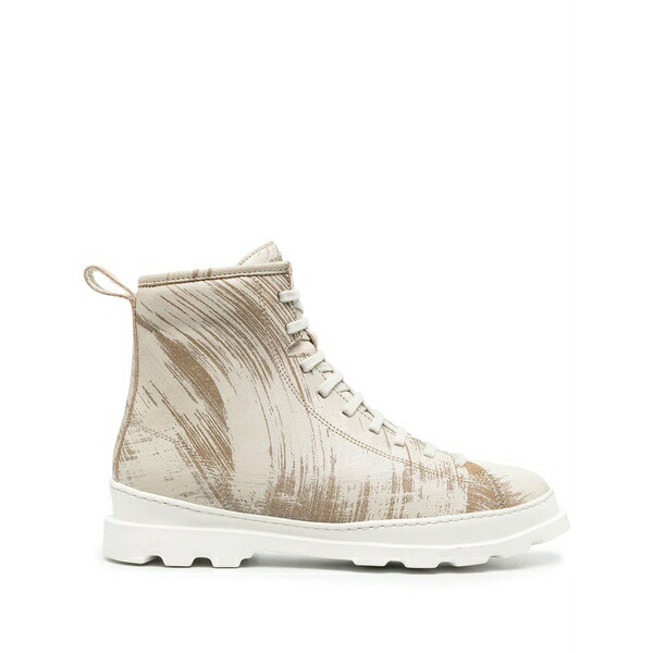 カンペール メンズ ブーツ シューズ Brutus leather biker boots  Neutrals
