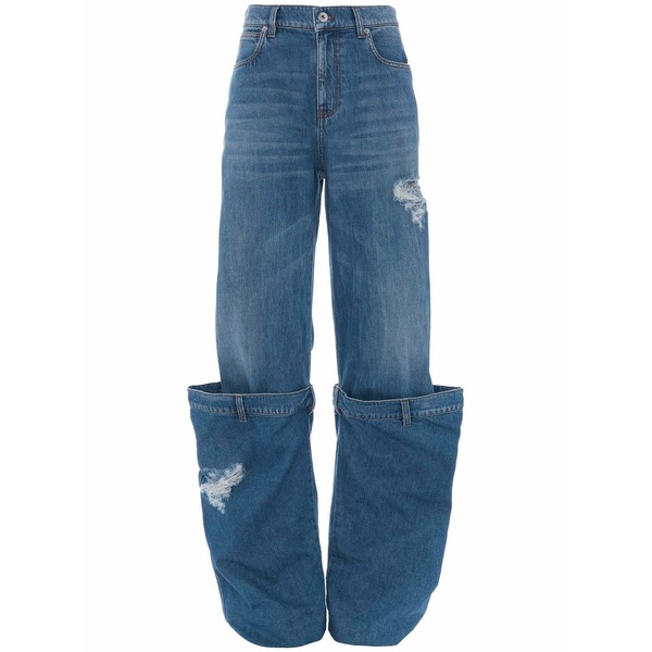 J.W.アンダーソン メンズ デニムパンツ ボトムス Distressed bucket jeans Blue｜asty