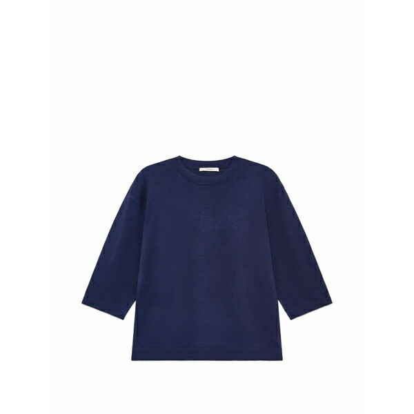 マリパルミ レディース 編み物\u0026プルオーバー アウター Crew neck sweater Blue