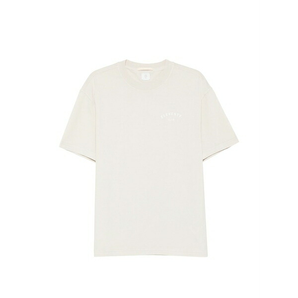 イレブンティ メンズ プルオーバー トップス Logo-print t-shirt Neutrals