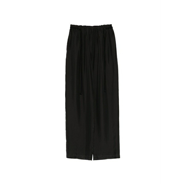 バレナ レディース カジュアルパンツ ボトムス Drawstring wide-leg trousers Black|asty
