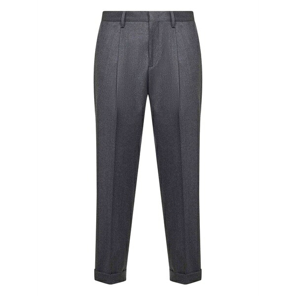 ディーフォーポイントゼロ メンズ 心地好いズボン下 ボトムス Tiberio pleat turn-up trousers Grey