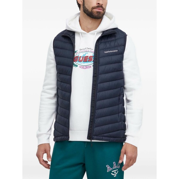 まっ盛り演奏 メンズ 上衣＆上衣 アウター Quilted gilet Blue