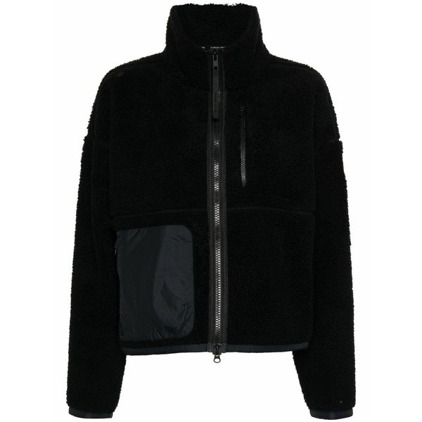 カナダグース レディース 上衣＆上衣 アウター Simcoe fleece zip-up jacket Black