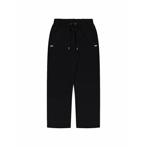 象牙色 メンズ 心地好いズボン下 ボトムス Spray can diagonal sweatpants Black